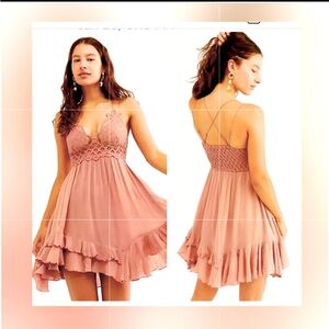 Intimately by Free People Adella Slip Dress in Rose Size XS NWT 💋🥰